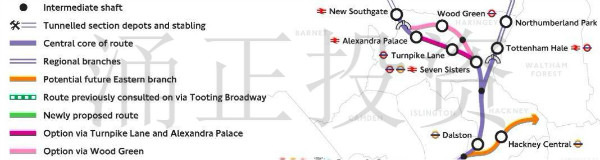 投资伦敦横贯城铁Crossrail2沿线地段指南